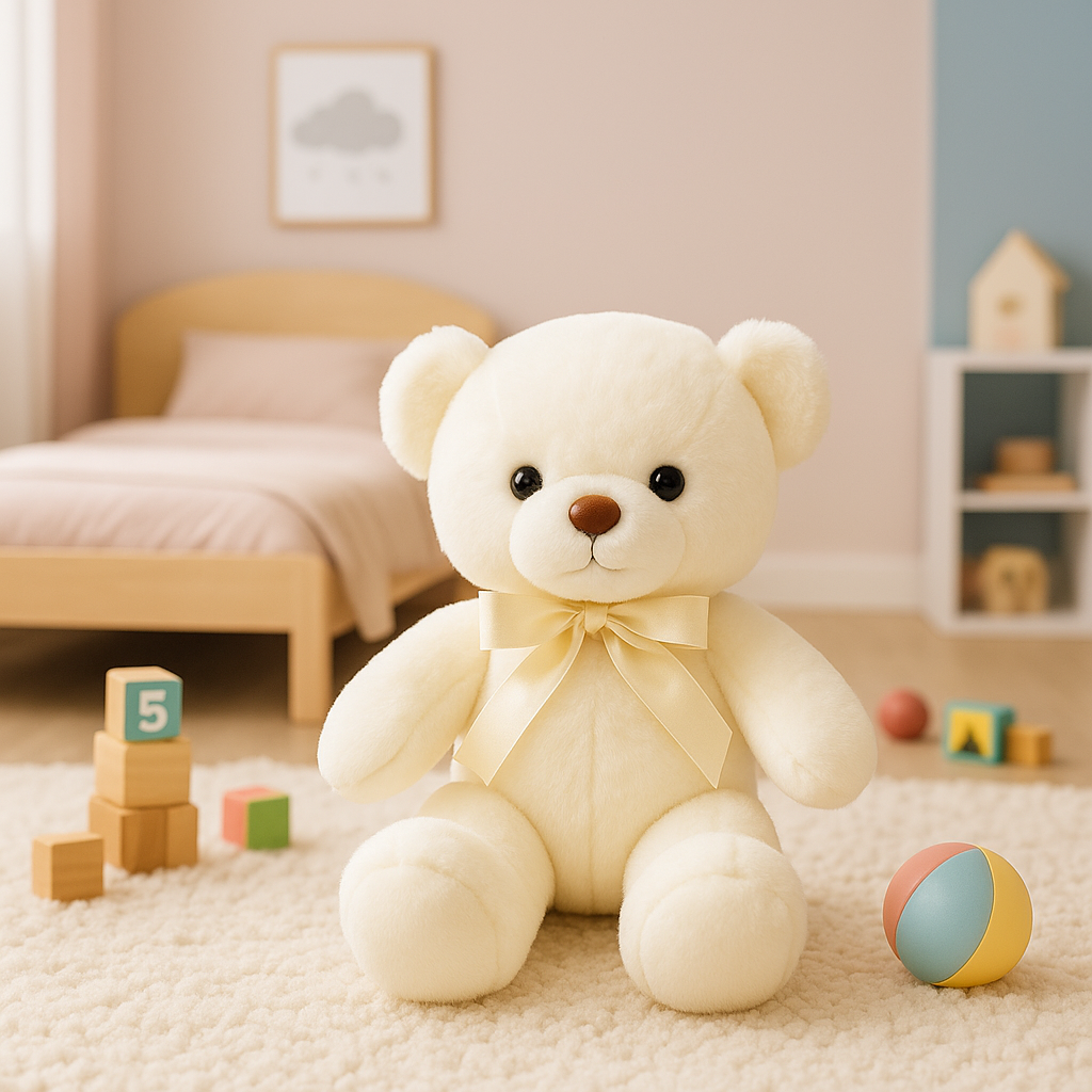 peluche en ours blanc
