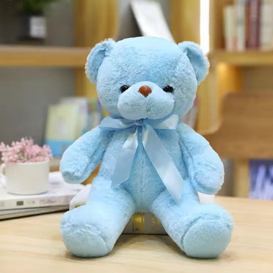 Peluche en ours bleu