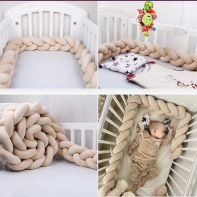 Tour de lit tressé beige - Surface Bébé