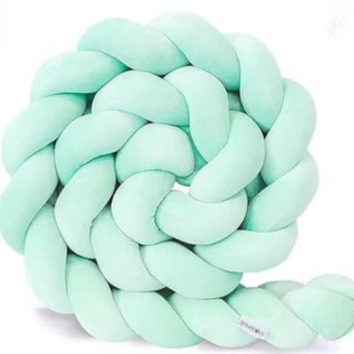 Tour de lit tressé menthe - Surface Bébé