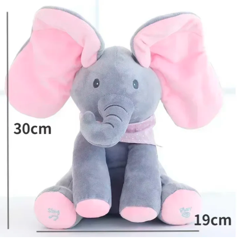 Éléphant cache-cache en peluche